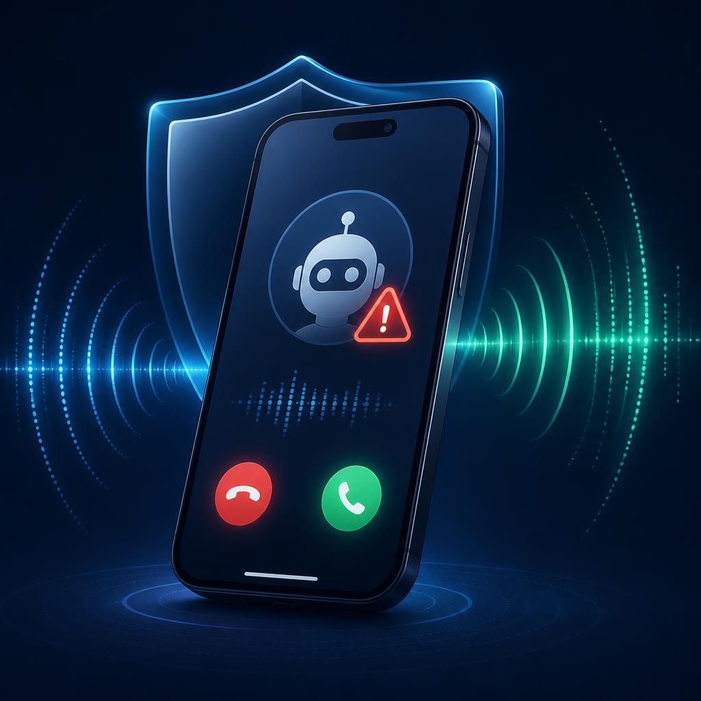 Smartphone receiving an unwanted robocall from an unknown spam number